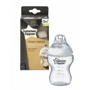 رضاعة حليب أقرب لرضاعة طبيعية ذات التدفق البطيء من تومي تيبي ، 260 مل – Tommee Tippee Closer to Nature Slow Flow, 260 ml Bottle