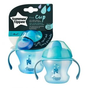 كوب حليب الفطام من تومي تيبي 150 مل – تركواز – Tommee Tippee – First Trainer Cup 150ml (4m+), Turquoise