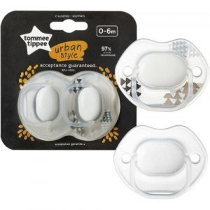 لهاية أوربان ستايل 2 من تومي تيبي من 0 إلى 6 شهور – Tommee Tippee Urban Style 2 Soothers 0 – 6 Months