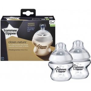 رضاعات حليب أقرب لرضاعة طبيعية *2 من تومي تيبي، 150 مل – Tommee Tippee Closer to Nature Bottles X2, 150ml