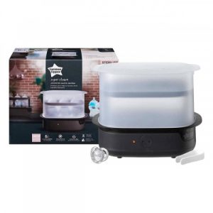 معقم كهربائي سوبر ستيم متطور من تومي تيبي لـ 6 زجاجات أطفال ، أسود – Tommee Tippee Super Steam Advanced Electric Steriliser for 6 Baby Bottles, Black
