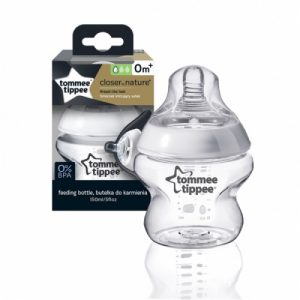 رضاعة حليب اقرب لرضاعة طبيعية ذات التدفق البطيء من تومي تيبي ، 150 مل – Tommee Tippee Closer to Nature Slow Flow Bottle,150ml