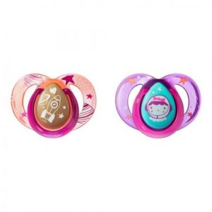 لهايات ليلية من  تومي تيبي من 6 إلى 18 شهرًا (قطعتان), بنفسجي – Tommee Tippee Night Soothers 6-18 month, (2 Piece), Purple