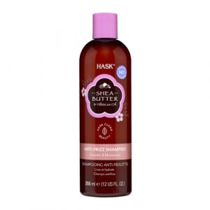 شامبو بزبدة الشيا وزيت الكركديه، من هاسك – Shea Butter and Hibiscus Oil Anti-frizz, Shampoo 355ml