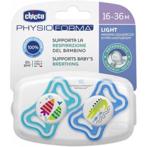لهاية سيليكون خفيفة الوزن ، 6-16 شهرًا ، قطعتان من شيكو – Chicco Lightweight Silicone Pacifier, 6 – 16 Months, 2 Pieces