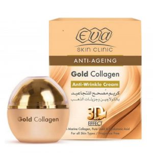 كريم بالكولاجين المقاوم للتجاعيد الليلي، 50 مل من ايفا – Eva Anti Wrinkle Gold Collagen Cream Night, 50 Ml