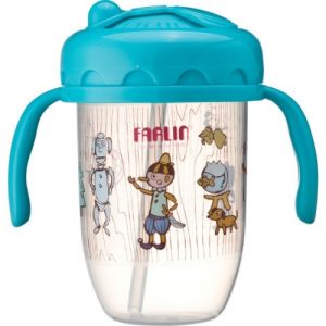 فارلين – كوب للشرب 240 مل – أزرق – Farlin – Straw  Drinking Cup 240ML – Blue