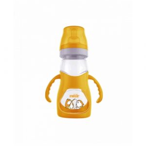 زجاجة رضاعة بلاستيك للاطفال من فارلين ، 180 مل – برتقالي – Farlin Feeding Bottle Plastic for Baby , 180ml – Orange