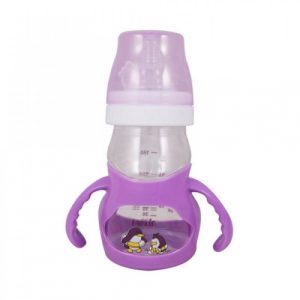 زجاجة رضاعة بلاستيك للاطفال من فارلين ، 180 مل – بنفسجي – Farlin Feeding Bottle Plastic for Baby , 180ml – Purple