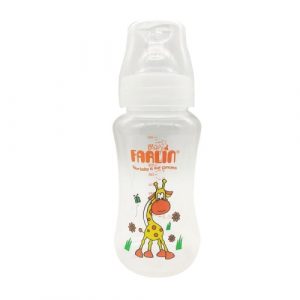 رضاعة ضيقة برقبة واسعة 340 مل من ماركة فارلين, برتقالي – Farlin Wide-Neck Feeding Bottle 340 ml, Orange