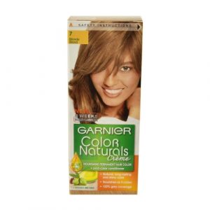 صبغة شعر، أشقر # 7 من غارنييه – Garnier Color Naturals Nourishing Cream Hair Dye, 7 Blonde