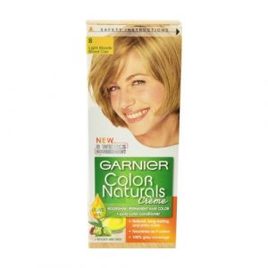 صبغة شعر أشقر فاتح  # 8 من غارنييه – Garnier Color Naturals Nourishing Cream Hair Dye, #8 Light Blonde