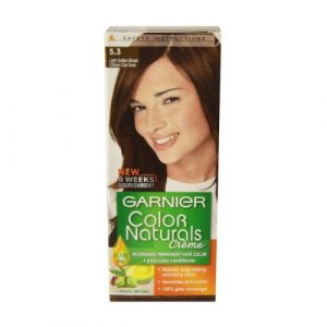 صبغة  مغذية للشعر، 5.3 بني ذهبي فاتح من غارنييه – Garnier Color Naturals Nourishing Cream Hair Dye, 5.3 Light Golden Brown