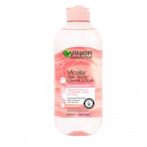 مزيل مكياج بماء الورد والهيالورونيك, 200 مل من جارنييه – Garnier Micellar Rose Water & Glow, 400ml