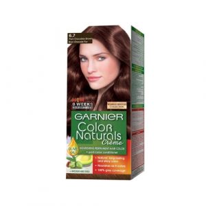 صبغة شعر كولور ناتشرالز 6.7 بني شوكولاتة نقية من غارنييه – Garnier Color Naturals Cream Hair Color 6.7 Pure Chocolate Brown