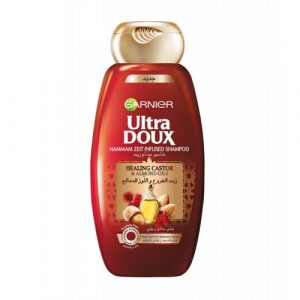 شامبو ألترا دوكس بزيت الخروع واللوز المعالج, 400 مل – Garnier Ultra Doux Healing Castor And Almond Oil Shampoo, 400 Ml