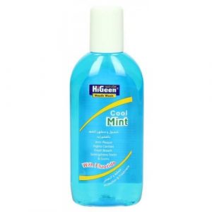 غسول فم نعنع بارد بالفلورايد، 110 مل من هاجين – HiGeen Mouth Wash Cool Mint, 110ml
