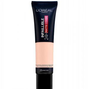 كريم أساس غير لامع, رقم 25 من لوريال باريس – L’Oreal Paris Foundation, Matte Cover 25 Rose Ivory