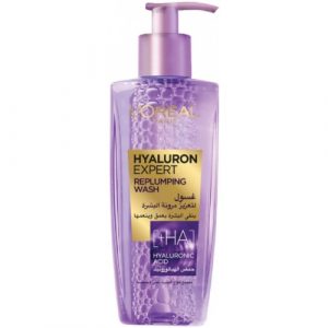 غسول وجه  لإعادة ملء البشرة بحمض الهيالورونيك، 200مل من لوريال باريس – L’Oreal Paris Hyaluron Expert Replumping Face Wash with Hyaluronic Acid 200ml