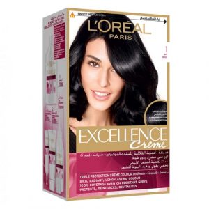 كريم صبغة شعر, درجة رقم 1 من لوريال باريس – L’Oreal Paris Excellence Creme Haircolor, Number 1.0