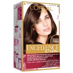كريم صبغة شعر, درجة رقم 4  من لوريال باريس – L’Oreal Paris Excellence Creme Haircolor, Number 4
