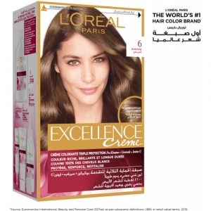 كريم صبغة شعر, درجة رقم 6 من لوريال باريس – L’Oreal Paris Excellence Creme Haircolor, Number 6.0