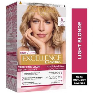 كريم صبغة شعر، درجة رقم 8 من لوريال باريس – L’Oreal Paris Excellence Cream, Number 8.0