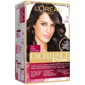 كريم صبغة شعر, درجة رقم 4.1 من لوريال باريس – L’Oreal Paris Excellence Creme Haircolor, Number 4.1