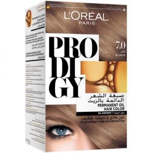 صبغة الشعر خالية من الأمونيا 7.0 أشقر 150جم من لوريال باريس – L’Oreal Paris Prodigy Permanent No Ammonia Hair Color 7.0 Blonde 150g