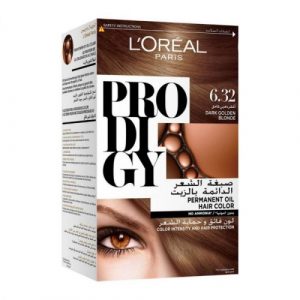 صبغة الشعر خالية من الأمونيا, درجة رقم 6.32 من لوريال باريس – L’Oréal Paris Prodigy Permanent No Ammonia Hair Color , Number 6.32