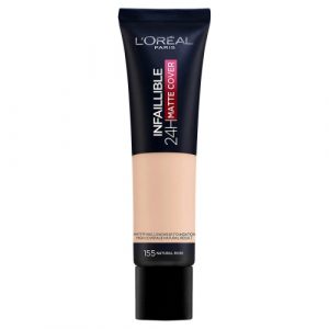 كريم أساس غير لامع يدوم 24 ساعة,  رقم 155 من لوريال باريس – L’Oreal Paris Infallible 24 Hour Matte Cover Foundation, Number 155