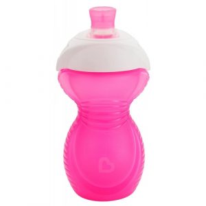 كوب للشرب ضد الانسكاب 266 مل – زهري من مانشكن – Munchkin Bite Proof Sippy Cup, Pink Color