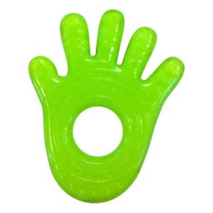 عضاضة مطاطية بتصميم اليد, باللون الاخضر من مانشكين – Munchkin Fun Ice Hand Chewy Teether, Green Color