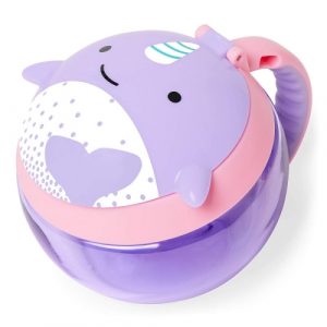 كوب الوجبات الخفيفة بشكل الحوت الصغير من سكب هوب – Skip Hop Snack Cup Narwhal
