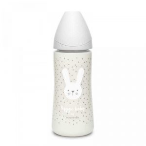 رضاعة بتصميم الأرنب، باللون الرمادي، 360 مل من سوافينكس – Suavinex Hygge Premium Rabbit Bottle, Grey Color, 360 Ml