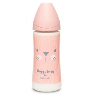 رضاعة بتصميم القطة، باللون الزهري، 360 مل من سوافينكس – Suavinex Hygge Premium Whiskers Bottle, Pink Color, 360 Ml