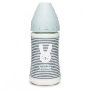 رضاعة بتصميم الأرنب, باللون الأخضر, 270 مل من سوافينكس – Suavinex Bottle Hygge Rabbit Mint Line, Green Color, 270 Ml