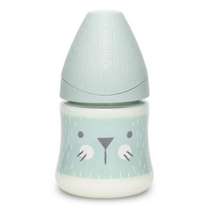 زجاجة بريميوم، باللون الأخضر، 150 مل من سوافينكس – Suavinex Premium bottle Mint kitten, Green Color, 150 Ml