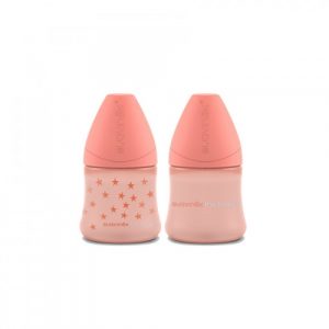 رضّاعات أطفال, باللون الزهري فاتح, عبوة من قطعتين، 150 مل من سوافينكس – Suavinex The Basics Baby Bottles, Light Pink Color, Pack Of 2 Pieces, 150 Ml