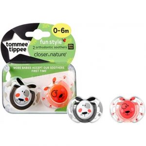لهايات بأشكال ممتعة, 0-6 شهور من تومي تيبي – Tommee Tippee Fun Style Soothers, 0-6 Months