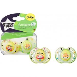 لهاية باشكال مرحة، عدد 2 من تومي تيبي – Tommee Tippee Fun Style 2 Soothers