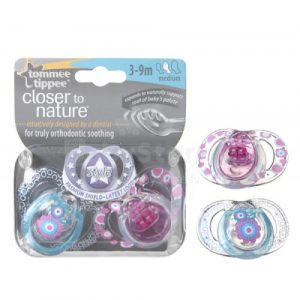 لهايات للأطفال بتصميم انيق, باللونين البنفسجي والأزرق, 9-18 شهرًا, قطعتان من تومي تيبي – Tommee Tippee Soother Fashion Style, Purple And Blue, 9-18 months, 2 pieces