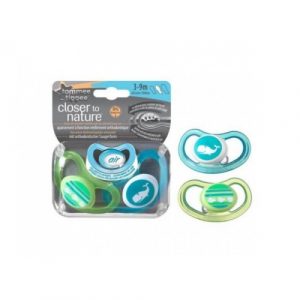 لهاية من تومي تيبي اير ستايل 3-9 شهور ، (قطعتين) ، اخضر – Tommee Tippee Air Style Soother 3-9 months, (2 pieces), Green