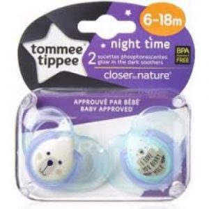 لهايات ليلية من  تومي تيبي من 6 إلى 18 شهرًا (قطعتان) – Tommee Tippee Night Soothers 6-18 month, (2 Piece)