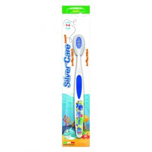 فرشاة أسنان ناعمة لسن المبتدئ, 2-6 سنوات من سيلفر كير – Silver Care Junior Antibacterial Toothbrush, 2 – 6 Years