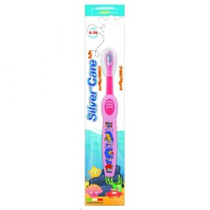 فرشاة أسنان ناعمة لبيبي, باللون الزهري, 3-36 شهر من سيلفر كير – Silver Care Baby Toothbrush, Pink Color, 6 – 36 Months