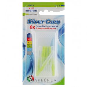 فراشي فائقة النعومة لما بين الأسنان متوسطة، 1.2 ملم، 6 قطع من سيلفر كير – Silver Care Interdental Brushes Medium, 1.2 Mm, 6 Pieces