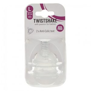 حلمة المضادة للمغص مقاس كبير +4 شهر من تويست شيك – Twistshake Anti-Colic Teat Large Size +4 Months
