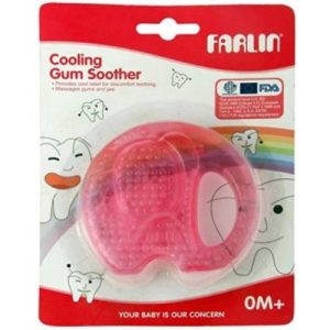 عضاضة مهدئة مليئة بالماء لوقت التسنين لون زهري، من فارلن – Farlin Water Filled Cooling Gum Soother, Pink