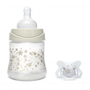 زجاجة رضاعة 150 مل + لهاية فيوجن فسيولوجية ، قطعتين من سوافينكس – Suavinex Feeding Bottle 150ml  + Fusion Pacifier Physiological, 2 Pieces